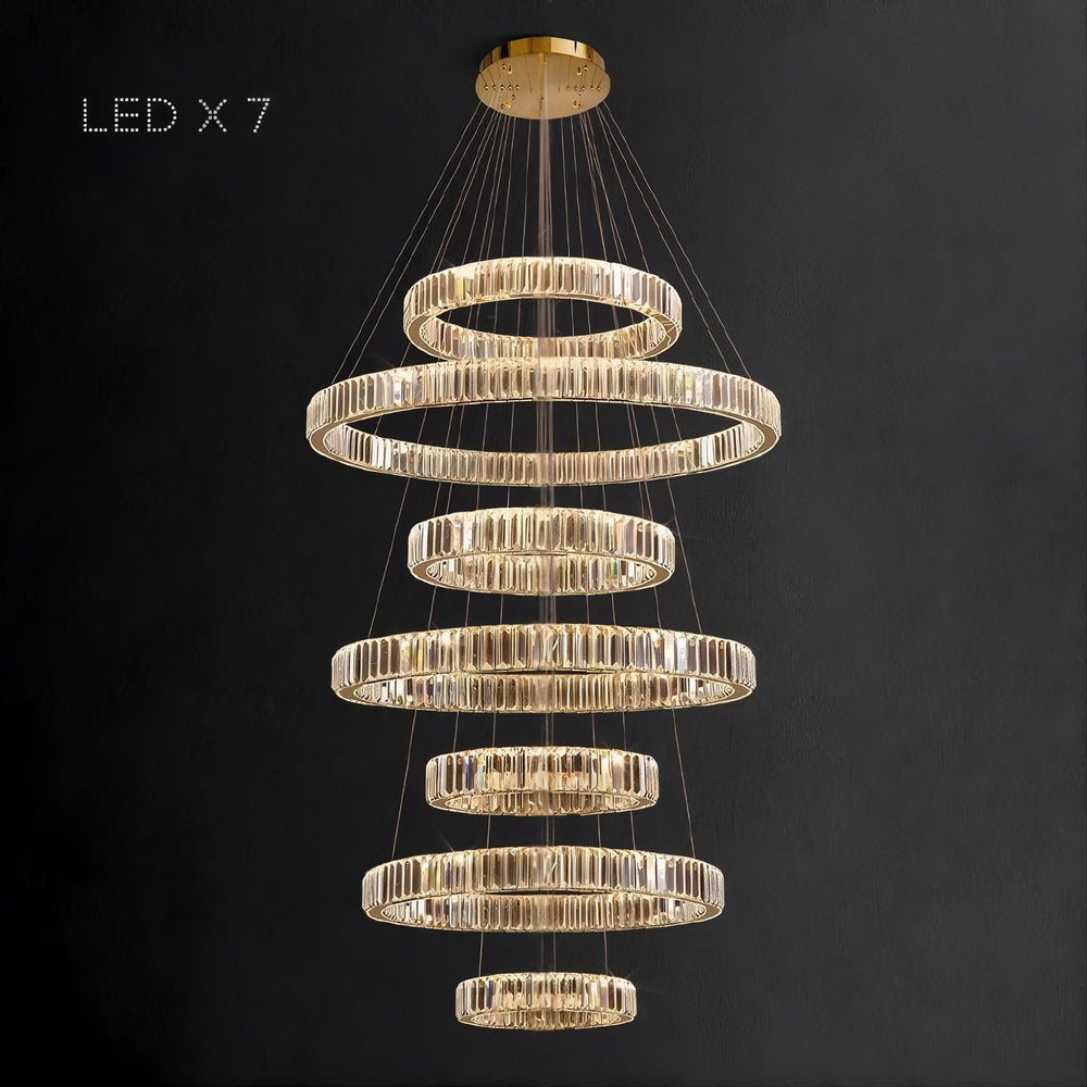 BERTOLDA COMBO Ring Chandelier by Lampadom - scale reference