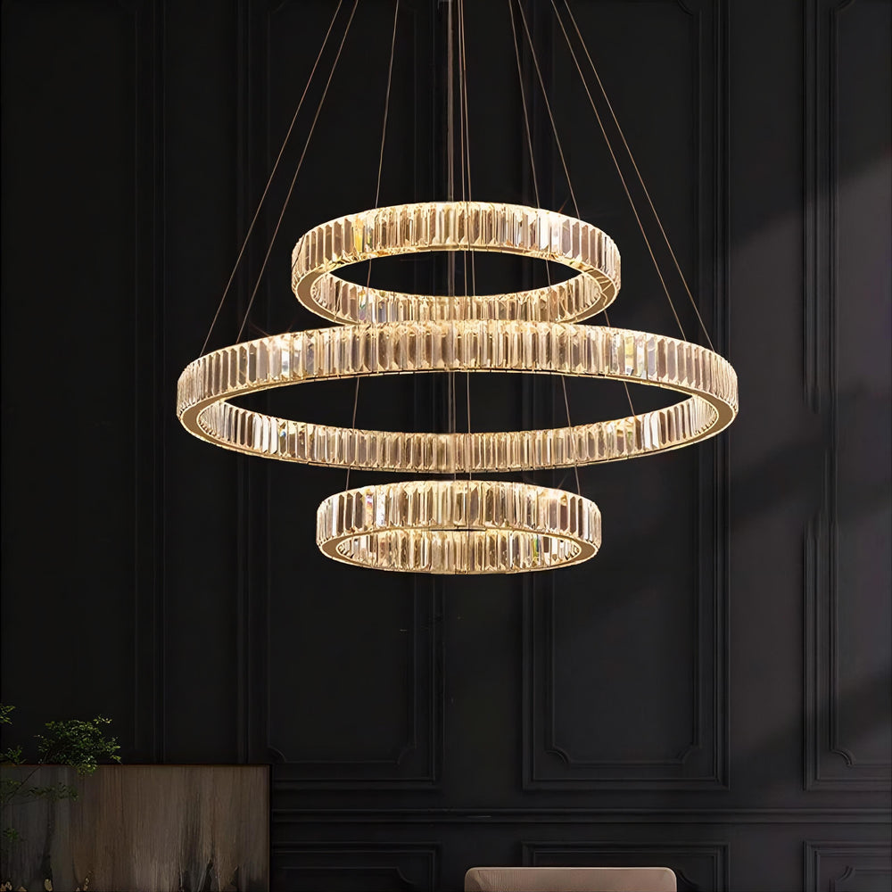 BERTOLDA COMBO Ring Chandelier by Lampadom - side view