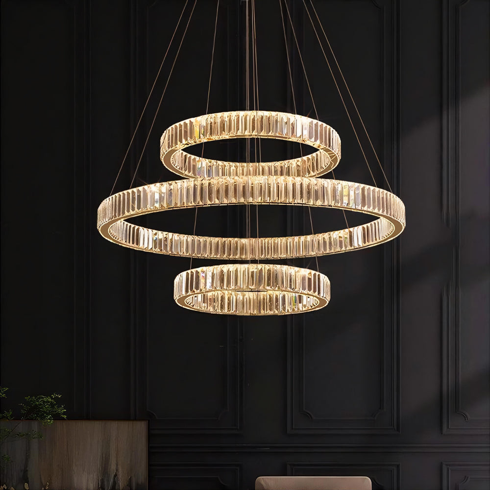 BERTOLDA COMBO Ring Chandelier by Lampadom - angle view