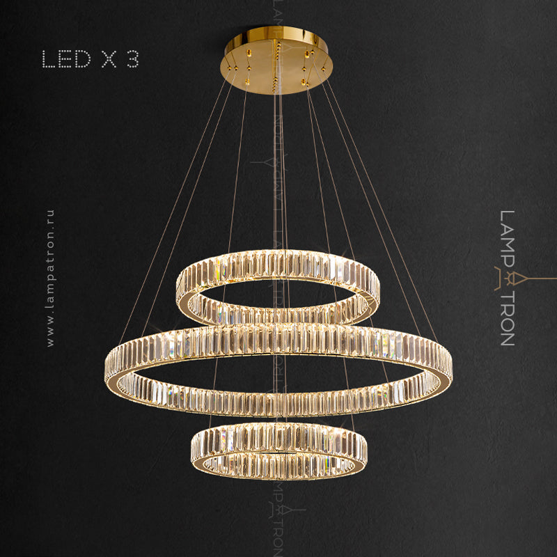 BERTOLDA COMBO Ring Chandelier by Lampadom - detail view