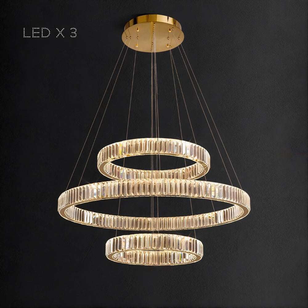 BERTOLDA COMBO Ring Chandelier by Lampadom - top view