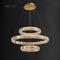 BERTOLDA COMBO Ring Chandelier by Lampadom - top view
