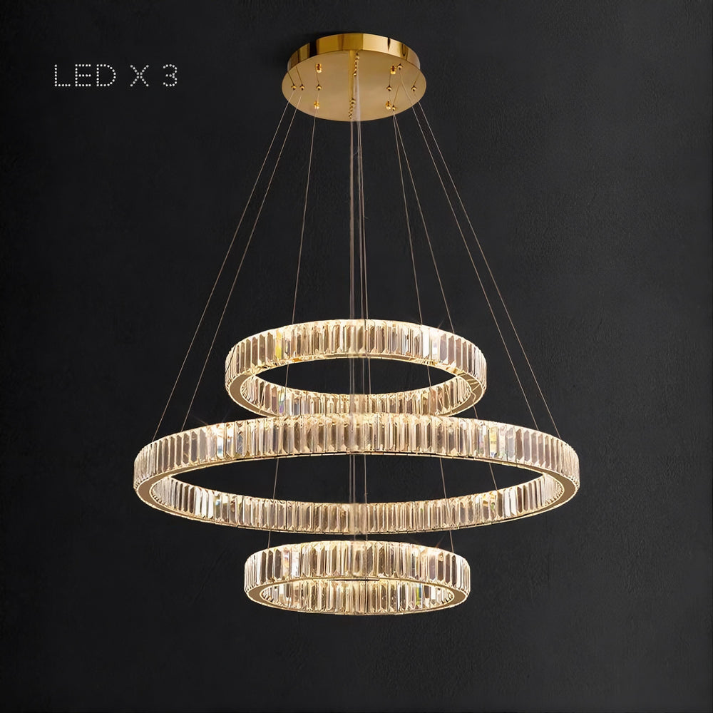 BERTOLDA COMBO Ring Chandelier by Lampadom - top view
