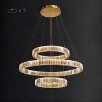 BERTOLDA COMBO Ring Chandelier by Lampadom - top view