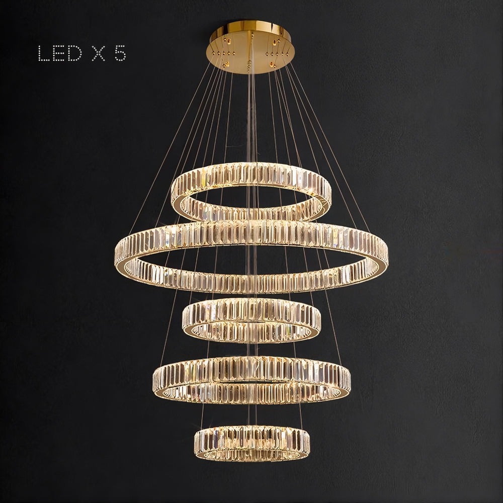 BERTOLDA COMBO Ring Chandelier by Lampadom - angle view