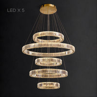 BERTOLDA COMBO Ring Chandelier by Lampadom - angle view