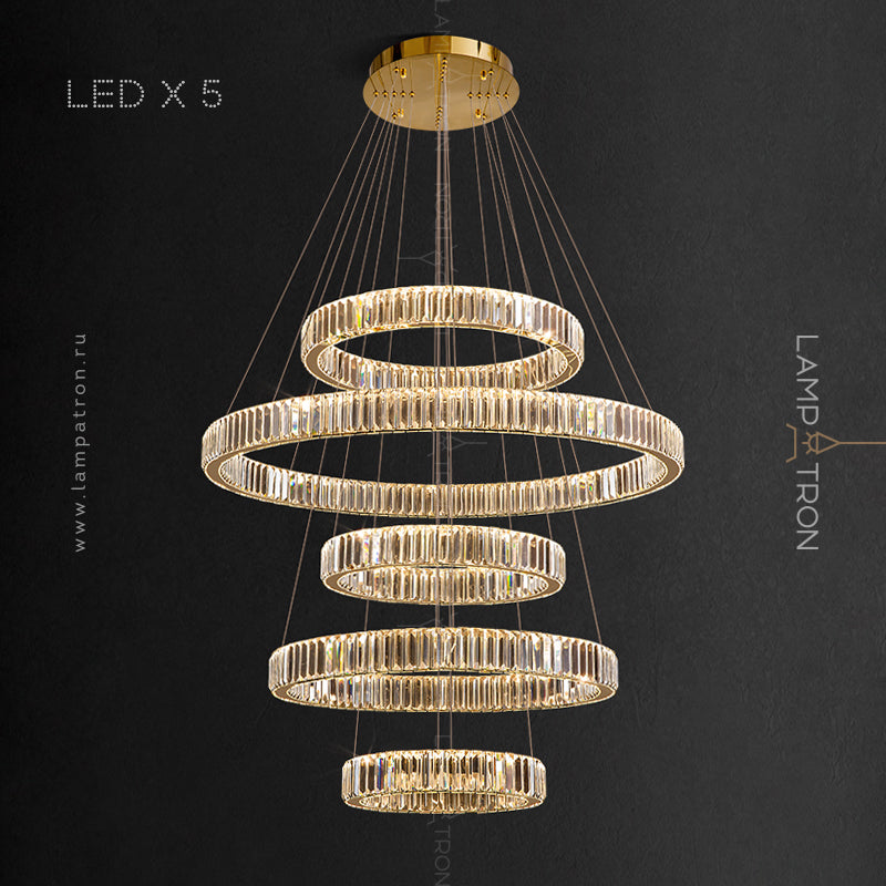 BERTOLDA COMBO Ring Chandelier by Lampadom - ambient shot