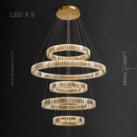 BERTOLDA COMBO Ring Chandelier by Lampadom - ambient shot