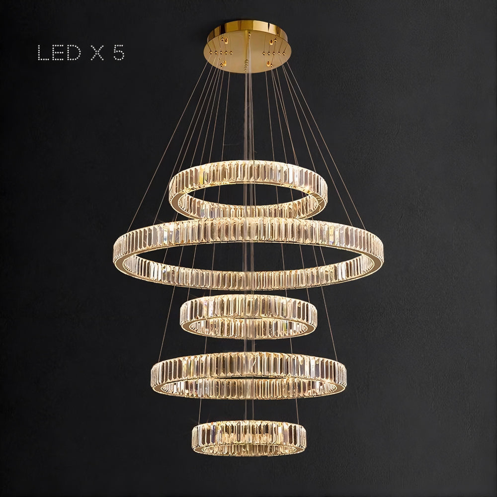 BERTOLDA COMBO Ring Chandelier by Lampadom - ambient shot