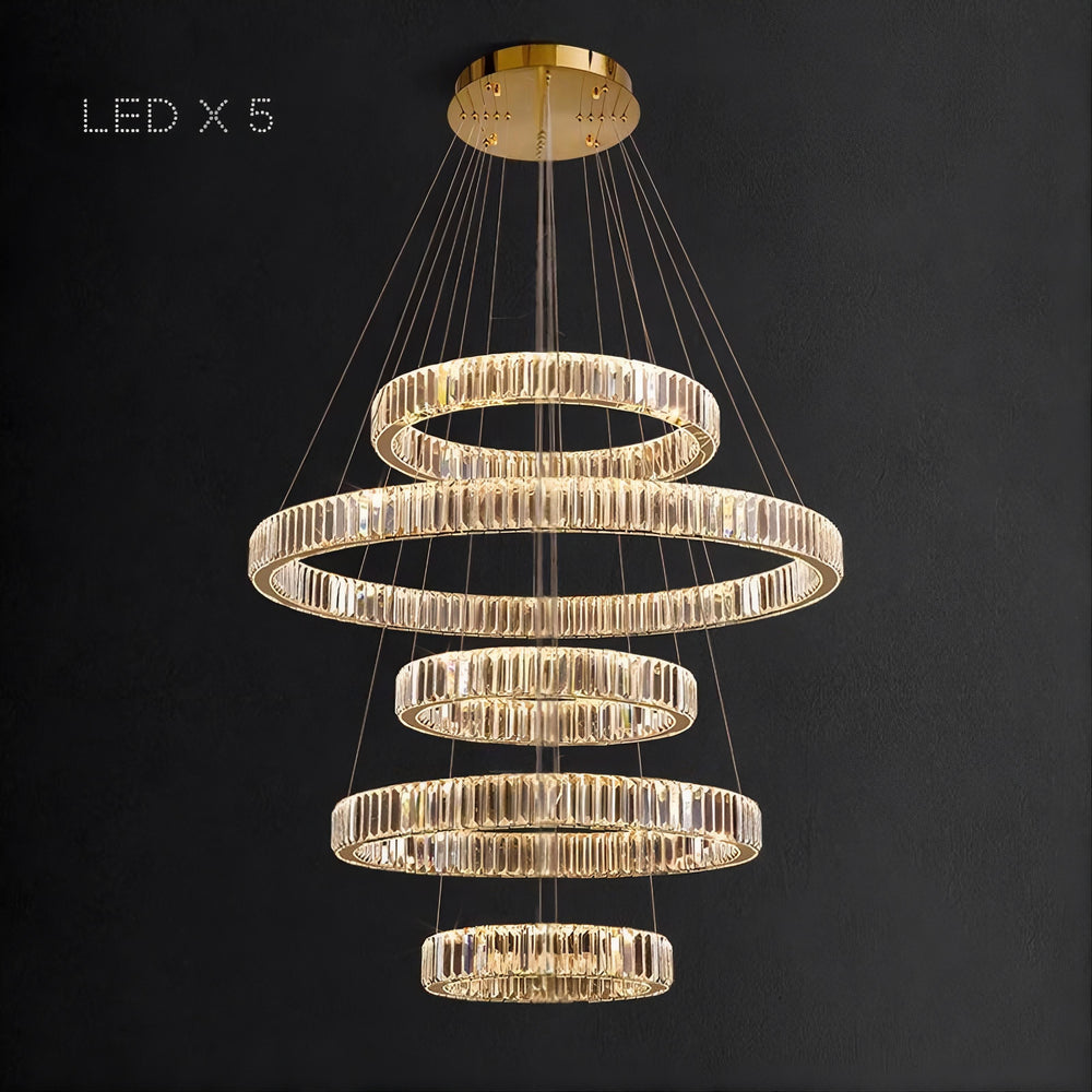 BERTOLDA COMBO Ring Chandelier by Lampadom - angle view