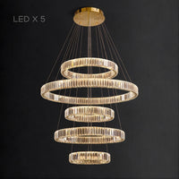 BERTOLDA COMBO Ring Chandelier by Lampadom - angle view