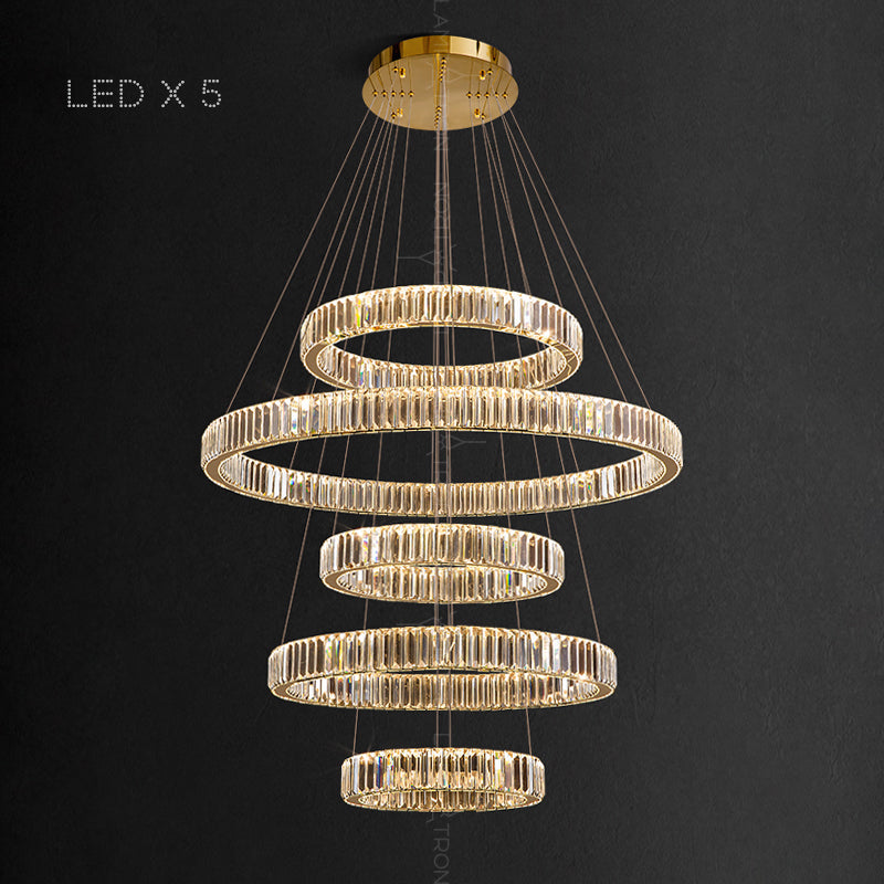 BERTOLDA COMBO Ring Chandelier by Lampadom - top view