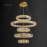 BERTOLDA COMBO Ring Chandelier by Lampadom - top view
