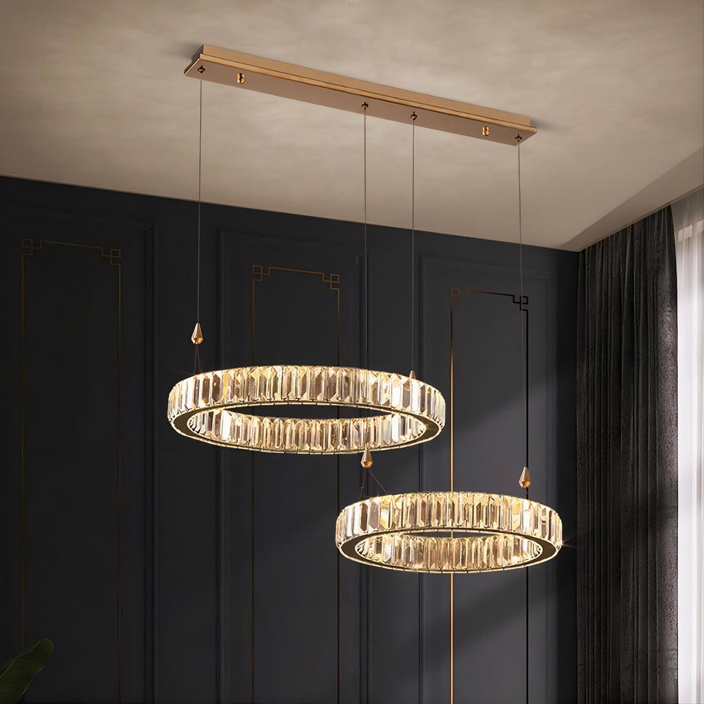 BERTOLDA L Ring Chandelier by Lampadom - side view