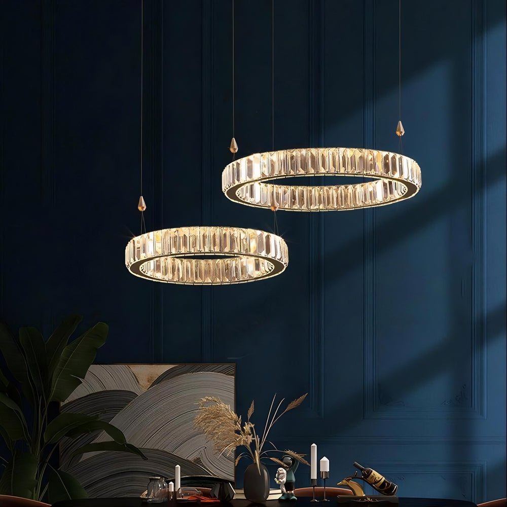 BERTOLDA L Ring Chandelier by Lampadom - side view