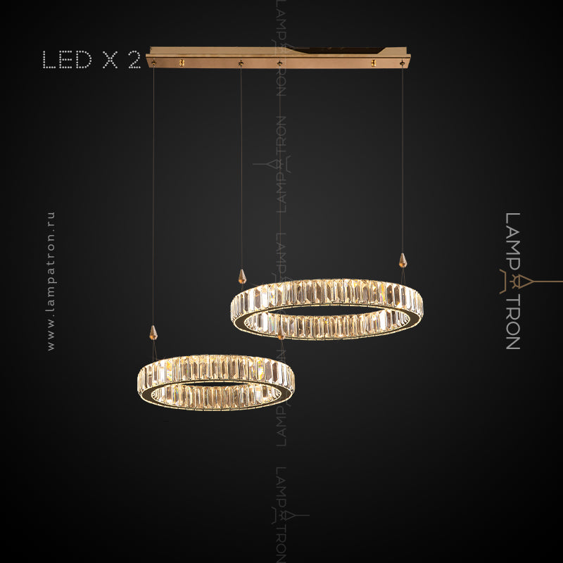 BERTOLDA L Ring Chandelier by Lampadom - close-up