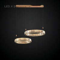 BERTOLDA L Ring Chandelier by Lampadom - angle view