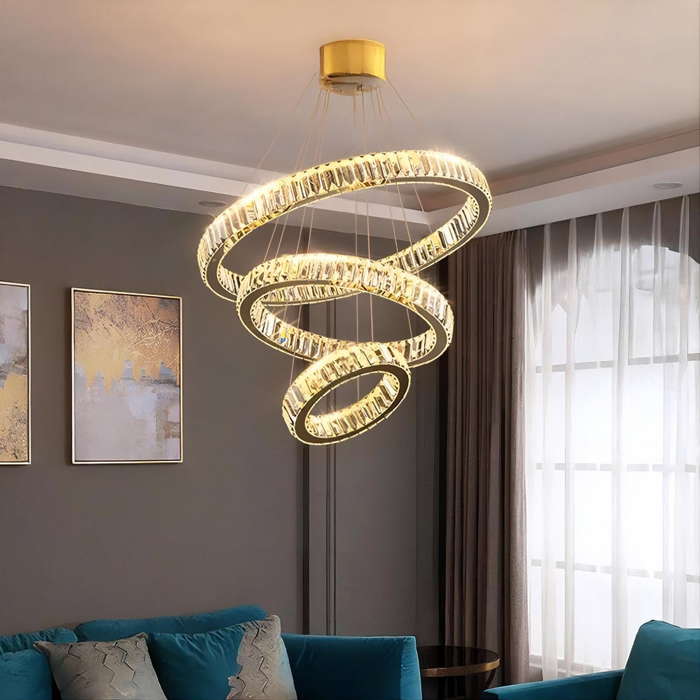 BERTOLDA Ring Chandelier by Lampadom - side view