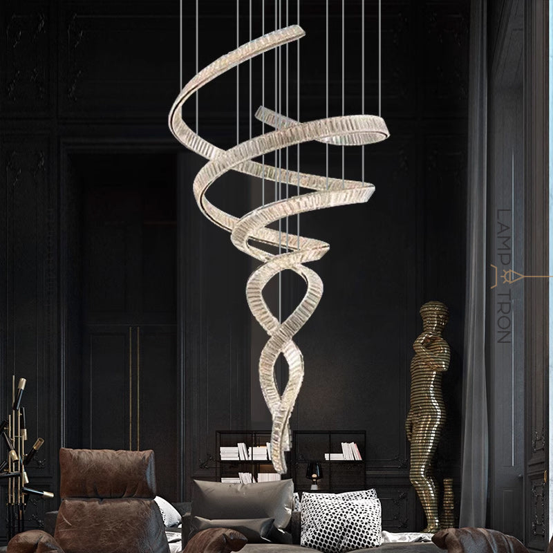 BERTOLDA SPIRAL Chandelier by Lampadom - detail view
