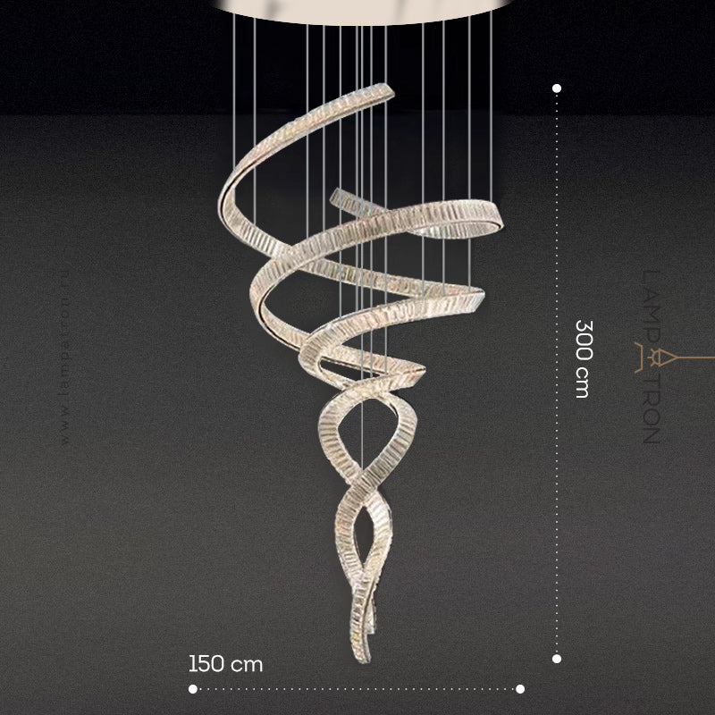 BERTOLDA SPIRAL Chandelier by Lampadom - ambient shot