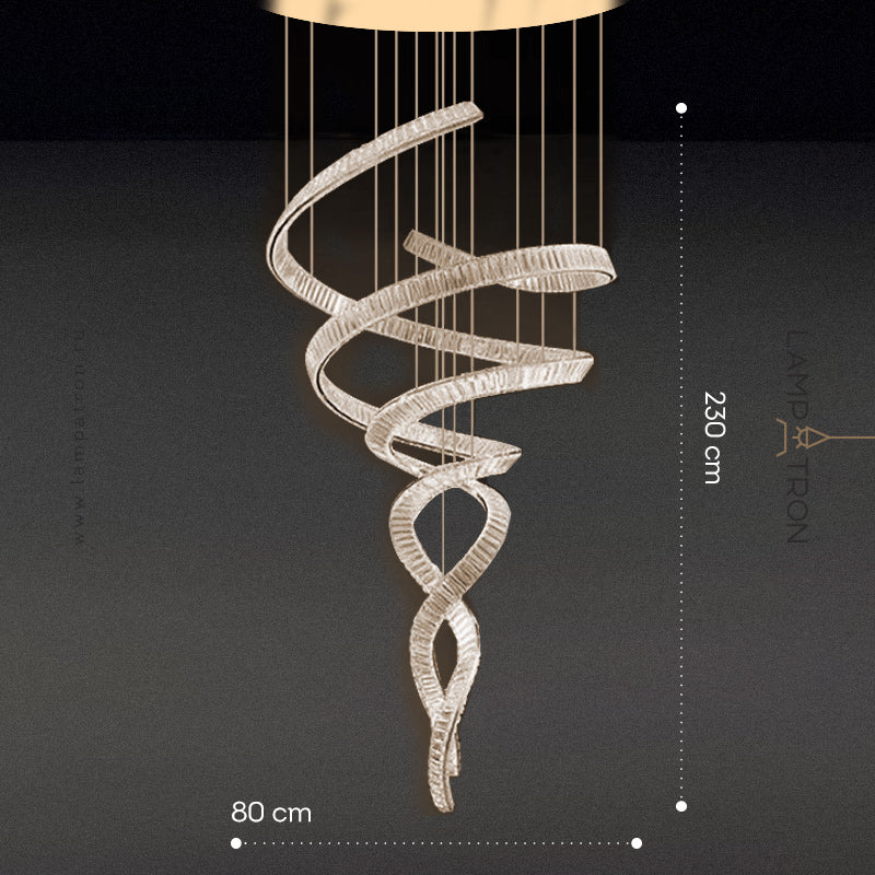 BERTOLDA SPIRAL Chandelier by Lampadom - top view