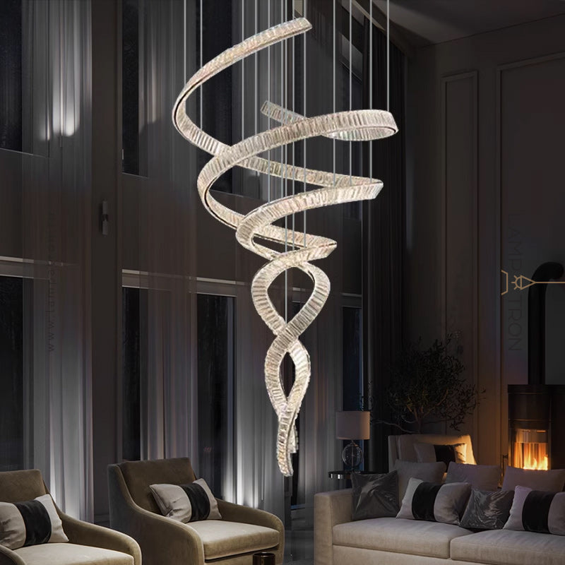 BERTOLDA SPIRAL Chandelier by Lampadom - close-up