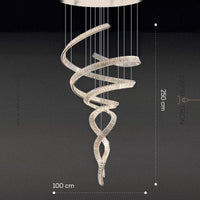 BERTOLDA SPIRAL Chandelier by Lampadom - detail view