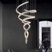 BERTOLDA SPIRAL Chandelier by Lampadom - scale reference