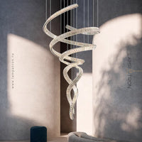 BERTOLDA SPIRAL Chandelier by Lampadom - side view