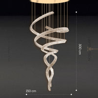 BERTOLDA SPIRAL Chandelier by Lampadom - close-up