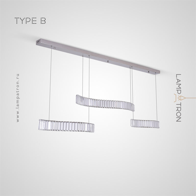 BERTOLDA TRIO Linear Chandelier