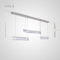 BERTOLDA TRIO Linear Chandelier
