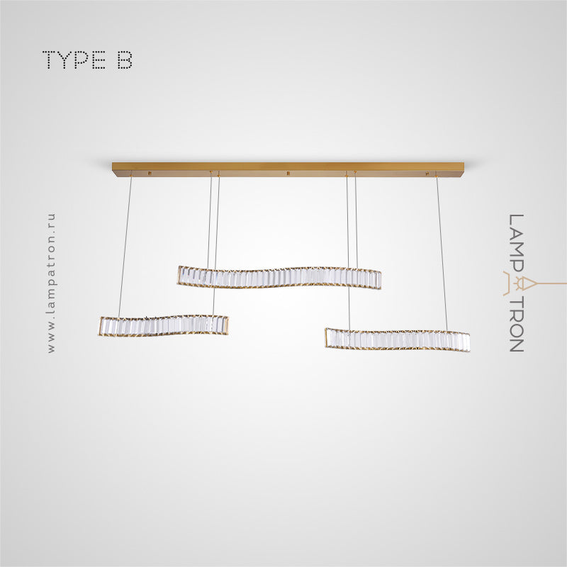 BERTOLDA TRIO Linear Chandelier