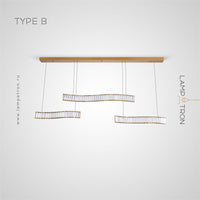 BERTOLDA TRIO Linear Chandelier