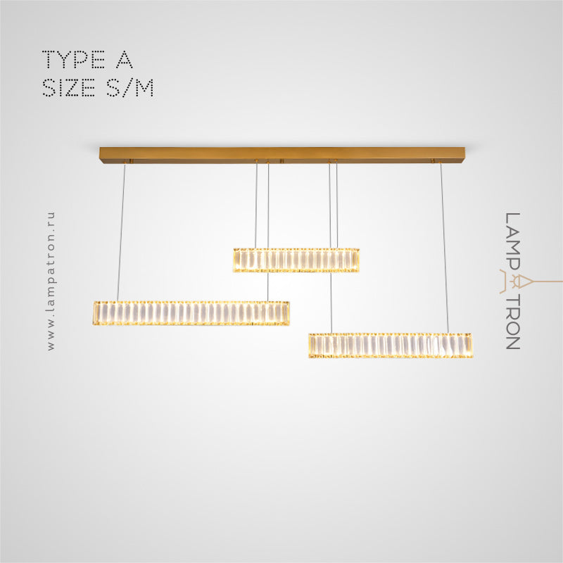 BERTOLDA TRIO Linear Chandelier