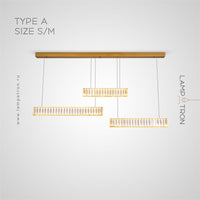 BERTOLDA TRIO Linear Chandelier