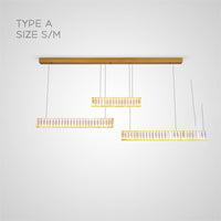 BERTOLDA TRIO Linear Chandelier