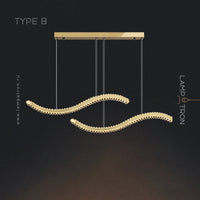 BERTOLDA W DUO Linear Chandelier by Lampadom - scale reference
