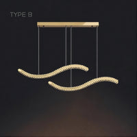 BERTOLDA W DUO Linear Chandelier by Lampadom - angle view