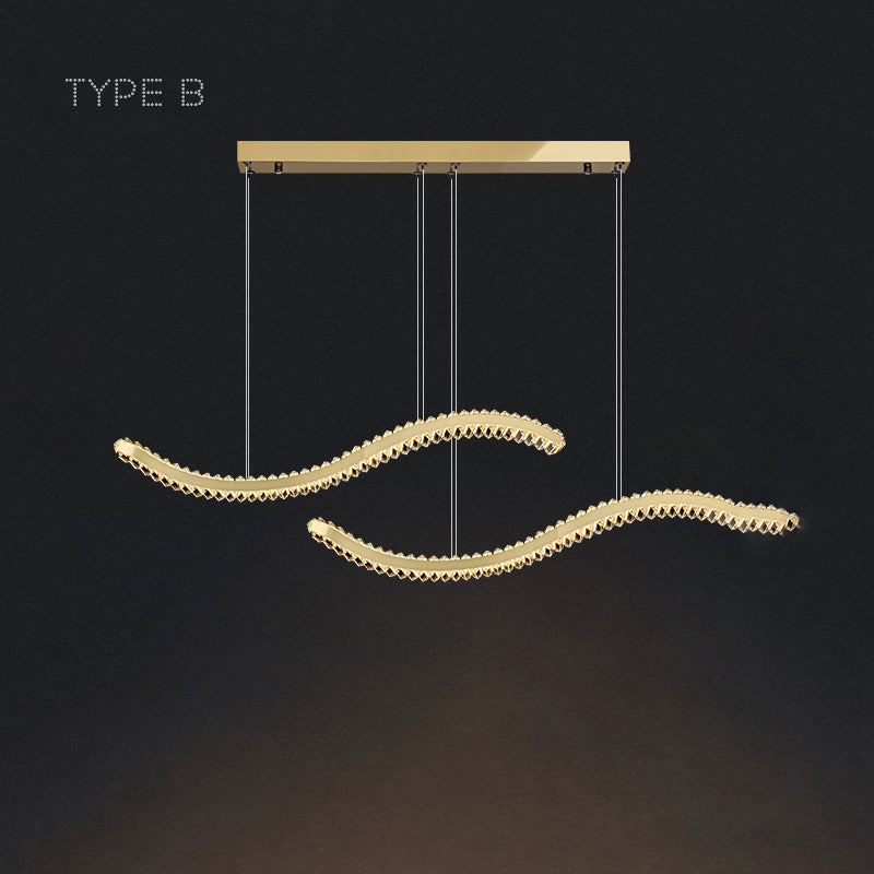 BERTOLDA W DUO Linear Chandelier by Lampadom - scale reference