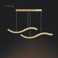 BERTOLDA W DUO Linear Chandelier by Lampadom - scale reference