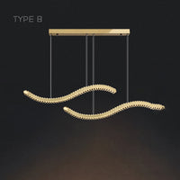 BERTOLDA W DUO Linear Chandelier by Lampadom - top view