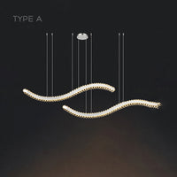 BERTOLDA W DUO Linear Chandelier by Lampadom - ambient shot