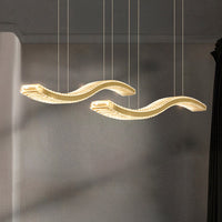 BERTOLDA W DUO Linear Chandelier by Lampadom - side view
