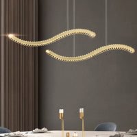 BERTOLDA W DUO Linear Chandelier by Lampadom - close-up