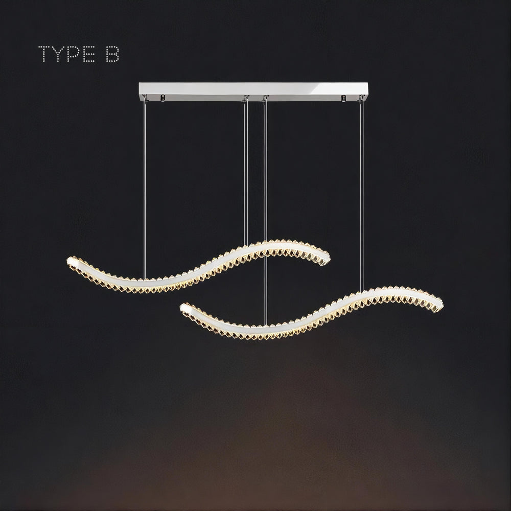 BERTOLDA W DUO Linear Chandelier by Lampadom - top view