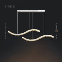 BERTOLDA W DUO Linear Chandelier by Lampadom - detail view