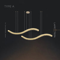 BERTOLDA W DUO Linear Chandelier by Lampadom - close-up