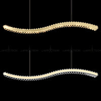 BERTOLDA W DUO Linear Chandelier by Lampadom - side view
