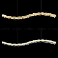 BERTOLDA W DUO Linear Chandelier by Lampadom - detail view